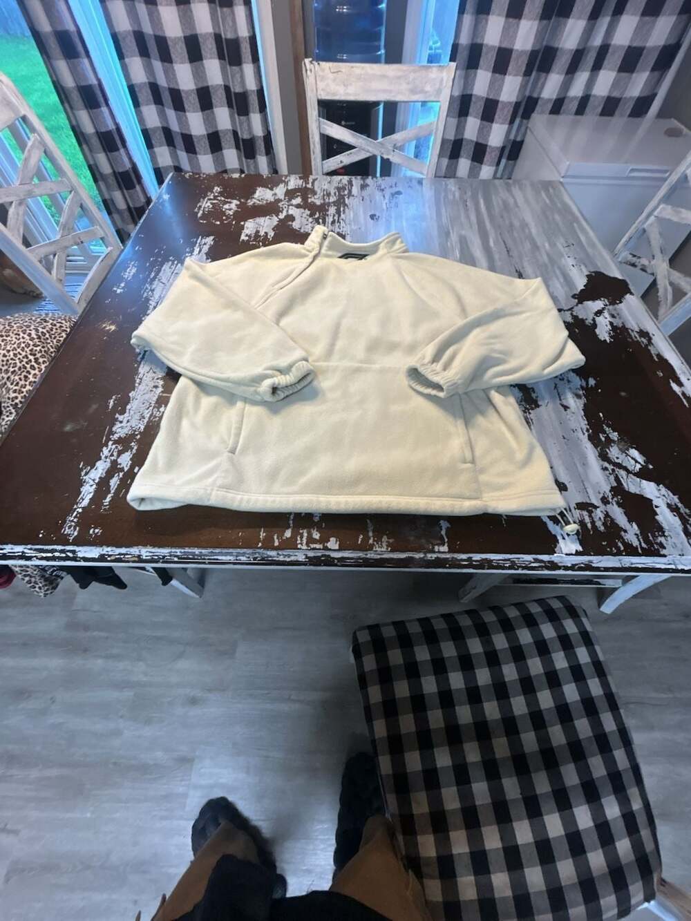 Pacsun Formula 1 Official Licensed Product Cream Polar Fleece Half Zip Pullover